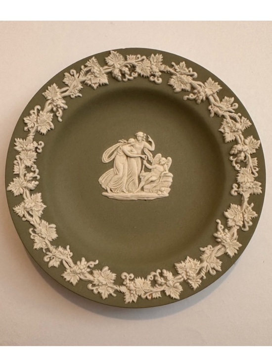 Wedgwood Other - Wedgwood | Decor | Wedgwood Jasperware Trinket Plate | Celadon Cupid Asleep